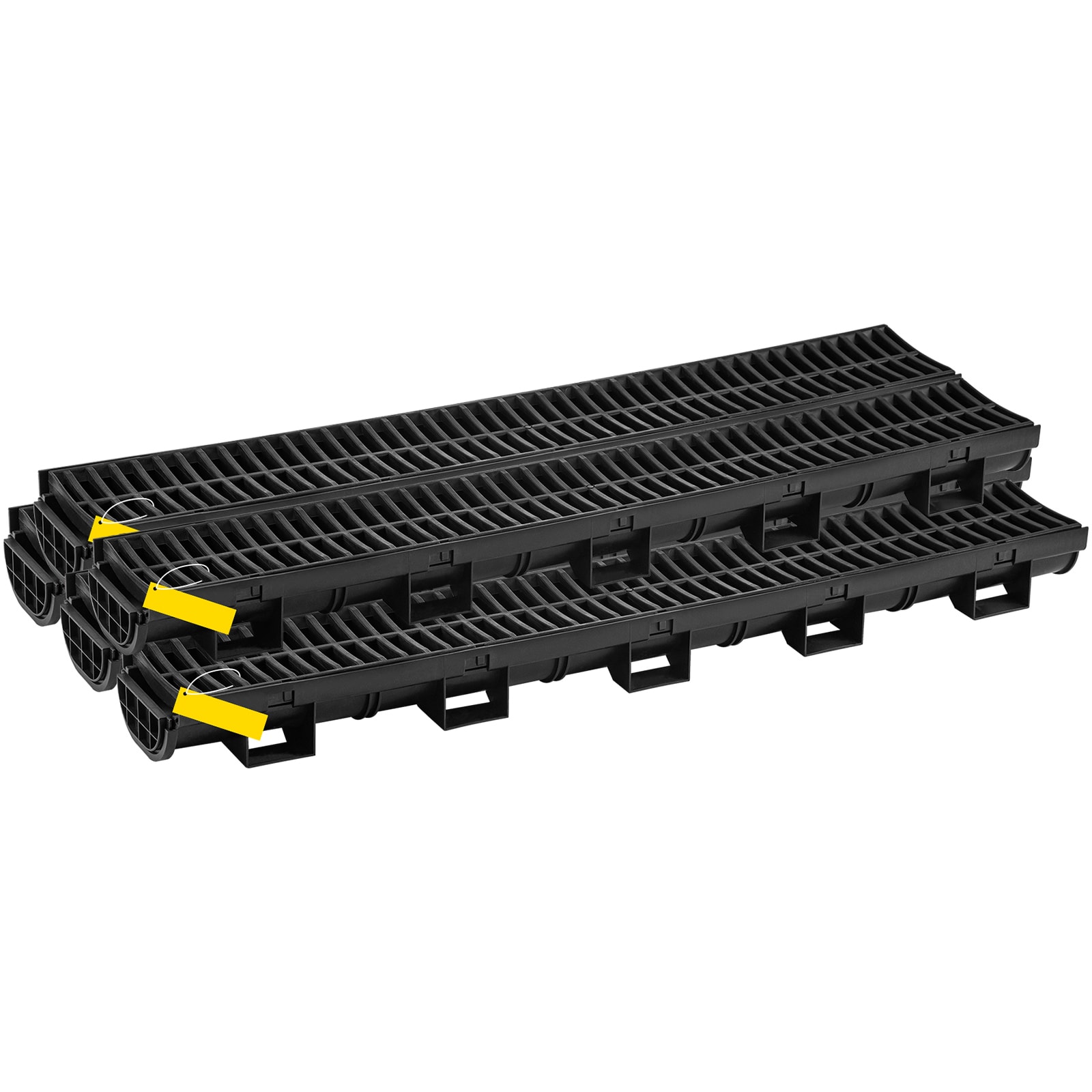 Trench Drain System With Plastic Grate For Garden And Driveway_voghion.com